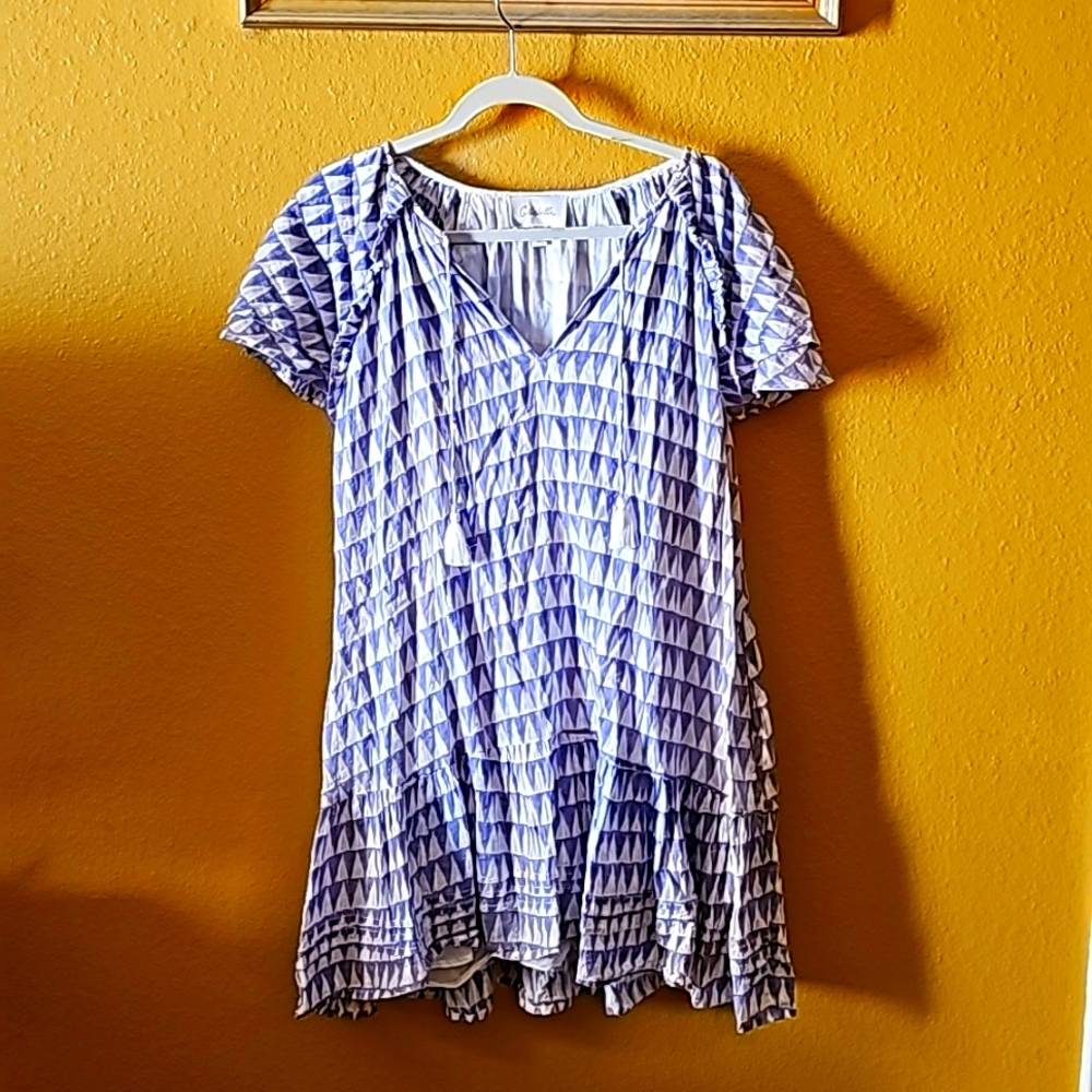 Lavender and white summer dress/Cleobella